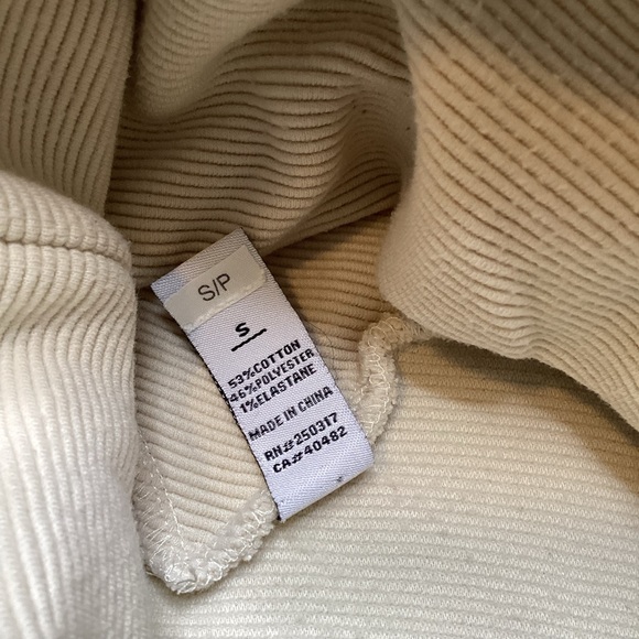 Varley Colina Funnel-Neck Sweatshirt Oversized Crop Boxy Turtleneck Small Ivory - Picture 6 of 8